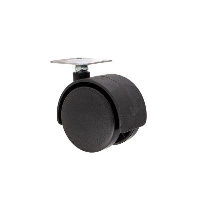 Опора колісна чорна без фіксатора (50мм) 3-019
