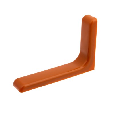 Уголок-полкодержатель металлический с декоративной накладкой (220мм) беж/оранж 4-037