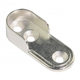 Держатель овальной штанги торцевой - никель Держатель овальной штанги торцевой - никель