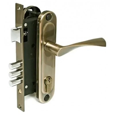 Замок врезной с ручками USK 70.012-45 АВ Старая бронза (аналог Apecs 1523/60 )