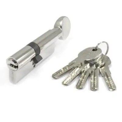 Цилиндр APECS QM-90(40С/50)-C-NI никель ключ-вороток