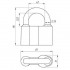 Замок навесной ASPECT ЗН-А-80 6кл. 