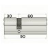 Цилиндр USK ZC-90 60/30мм BN ключ/ключ