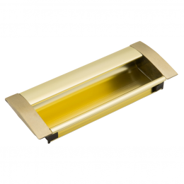 Ручка врезная мебельная 128мм матовое золото Ручка врезная мебельная 128мм матовое золото