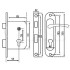 Замок врезной Тандем 4-ЗМН медь без цилиндра