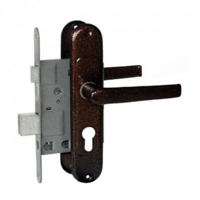 Замок врезной Тандем 4-ЗМН медь без цилиндра