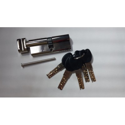 Цилиндровый механиз USK ZC80 40/40 ключ/вороток никель Цилиндровый механиз USK ZC80 40/40 ключ/вороток никель