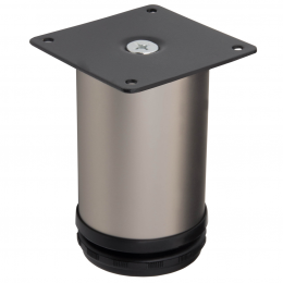 Опора мебельная сталь 60х100 мм сатин, с регулировкой Опора мебельная сталь 60х100 мм сатин, с регулировкой