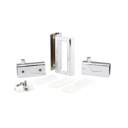 Комплект для скла дві петлі + ручка Комплект для скла дві петлі + ручка