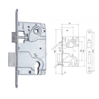 Замок врізний (Сy 5085) SN (10-21)
