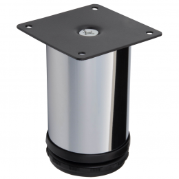 Опора меблева сталь 60х80 мм хром, з регулюванням Опора меблева сталь 60х80 мм хром, з регулюванням