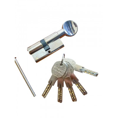 Цилиндр APECS QM-60-C-NI никель ключ-вороток