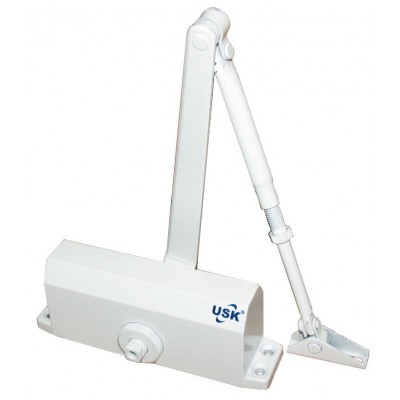 Дверний доводчик USK 702-60 кг білий. Дверний доводчик USK 702-60 кг білий.