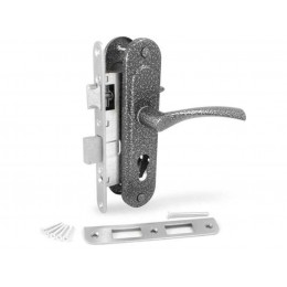 Замок врезной Арико ЗВ4-У с серой ручкой без цилиндра 