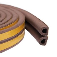 Уплотнитель самоклеющийся SANOK D коричневый 12х10мм, 1м