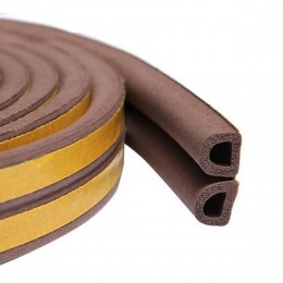 Уплотнитель самоклеющийся SANOK D коричневый 12х10мм, 1м