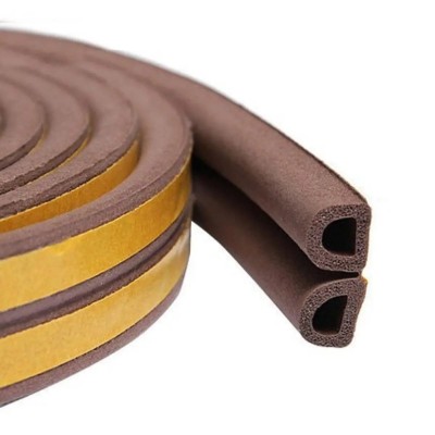 Уплотнитель самоклеющийся SANOK D коричневый 12х10мм, 1м