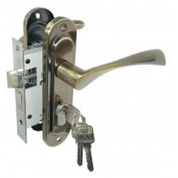 Замок межкомнатный с ручками A50-012 (AB) Бронза