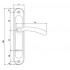 Дверная ручка на планке 55*105S