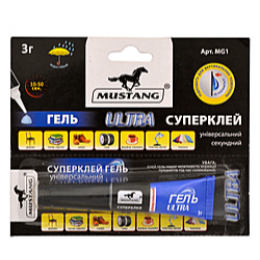 Клей-гель секундный Мустанг 3 гр. Клей-гель секундный Мустанг 3 гр.